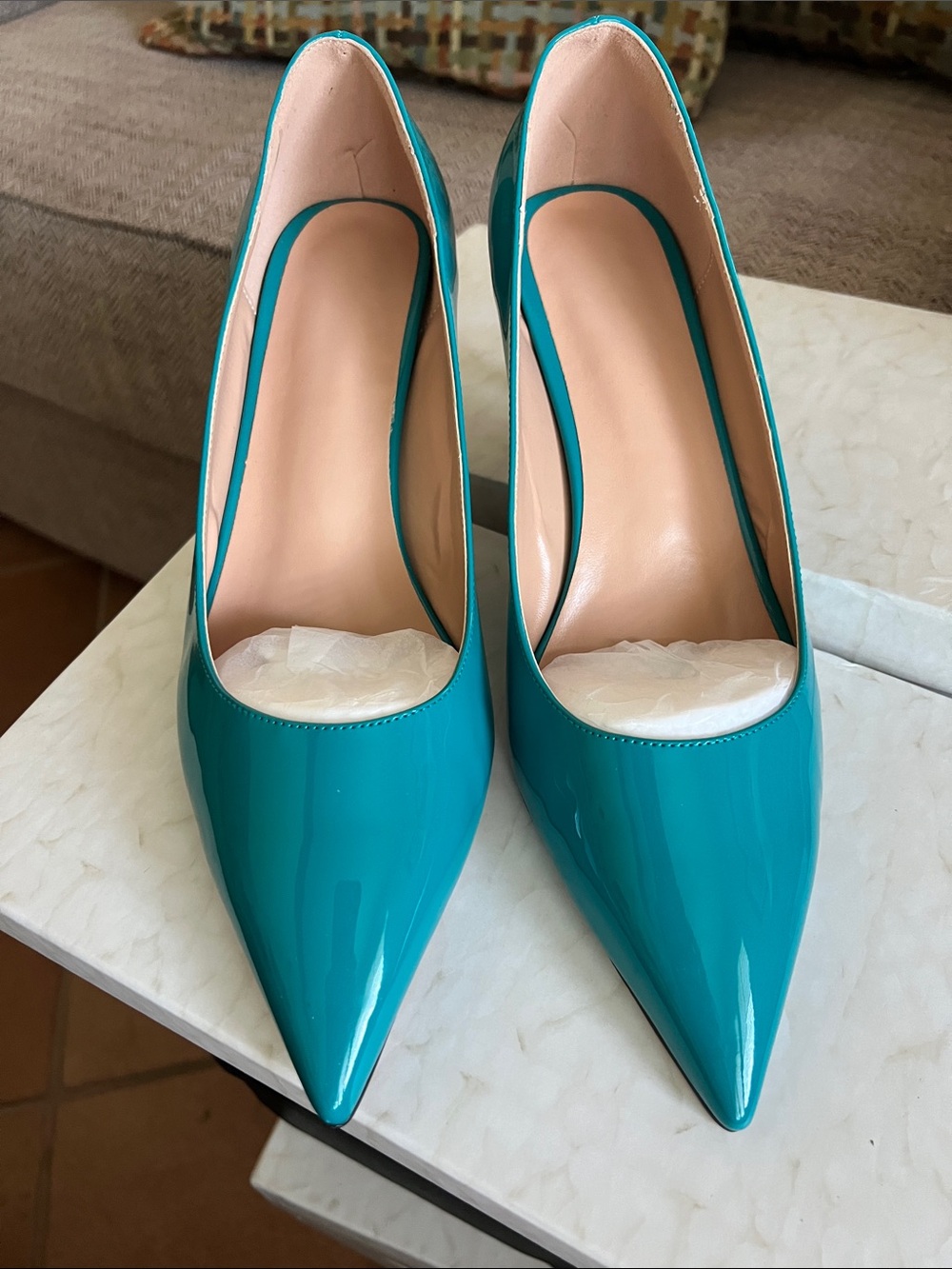 Women Fashion Pointed Toe Slip On Comfort Basic Kitten Heel Pumps Shoes -